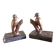 Frajou - Pair of Bookends with Birds, Woodpecker & Portor Marble