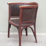 Baumann armchair no 127 years 30 curved wood