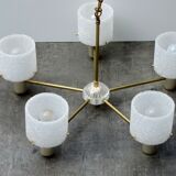 Lustre suspension Vintage Design Perplex 5 feux
