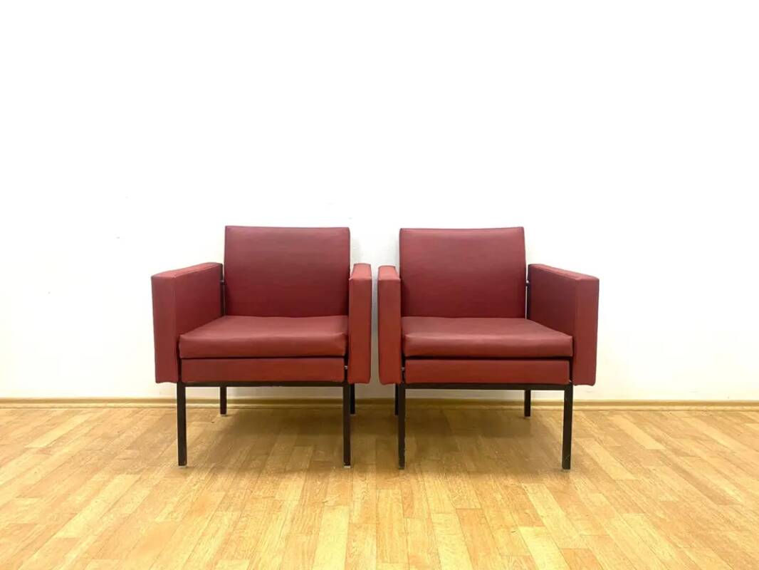 Pair of Retro Industrial Armchairs, 1970s, Czechoslovakia