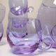 Vintage 70s Alexandrite Crystal Sangria/Punch Set "Bleikristall"