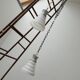 Antique stepped opaline glass pendant light