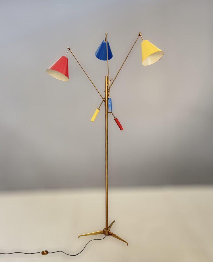 “Triennale” floor lamp by Angelo Lelii by Arredoluce