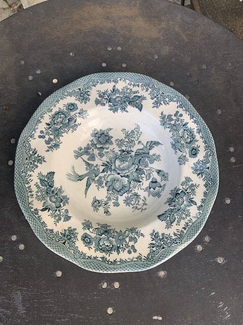 4 deep plates Enoch Wedgwood Asiatic Pheasants antique