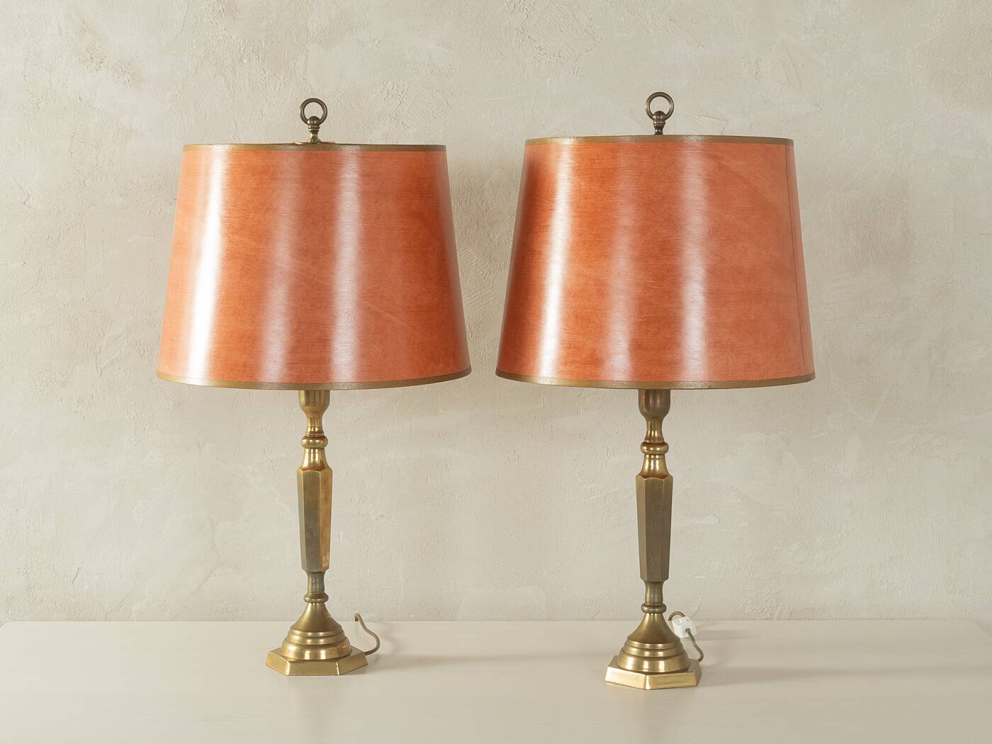 2x Large brass Table Lamps from the 60s