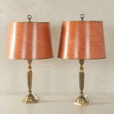 2x Large brass Table Lamps from the 60s