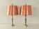 2x Large brass Table Lamps from the 60s