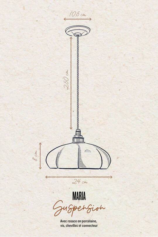 MARIA - Enameled porcelain - Pendant light