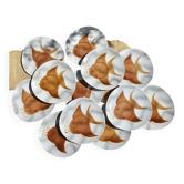 12 assiettes niderviller chalut décor poisson