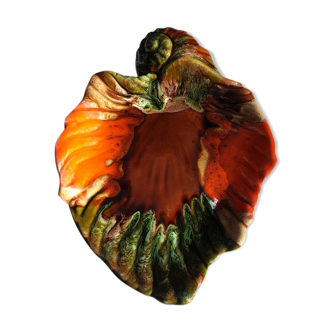 Jacques Prévert soap dish "snail and its autumn leaf"