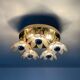 Vintage ceiling lamp in brass and mother-of-pearl 60s-70s