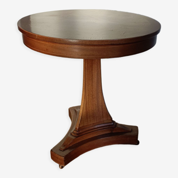 English marquetry pedestal table