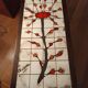 Ceramic and wood coffee table signed dan vallauris 1950/1960