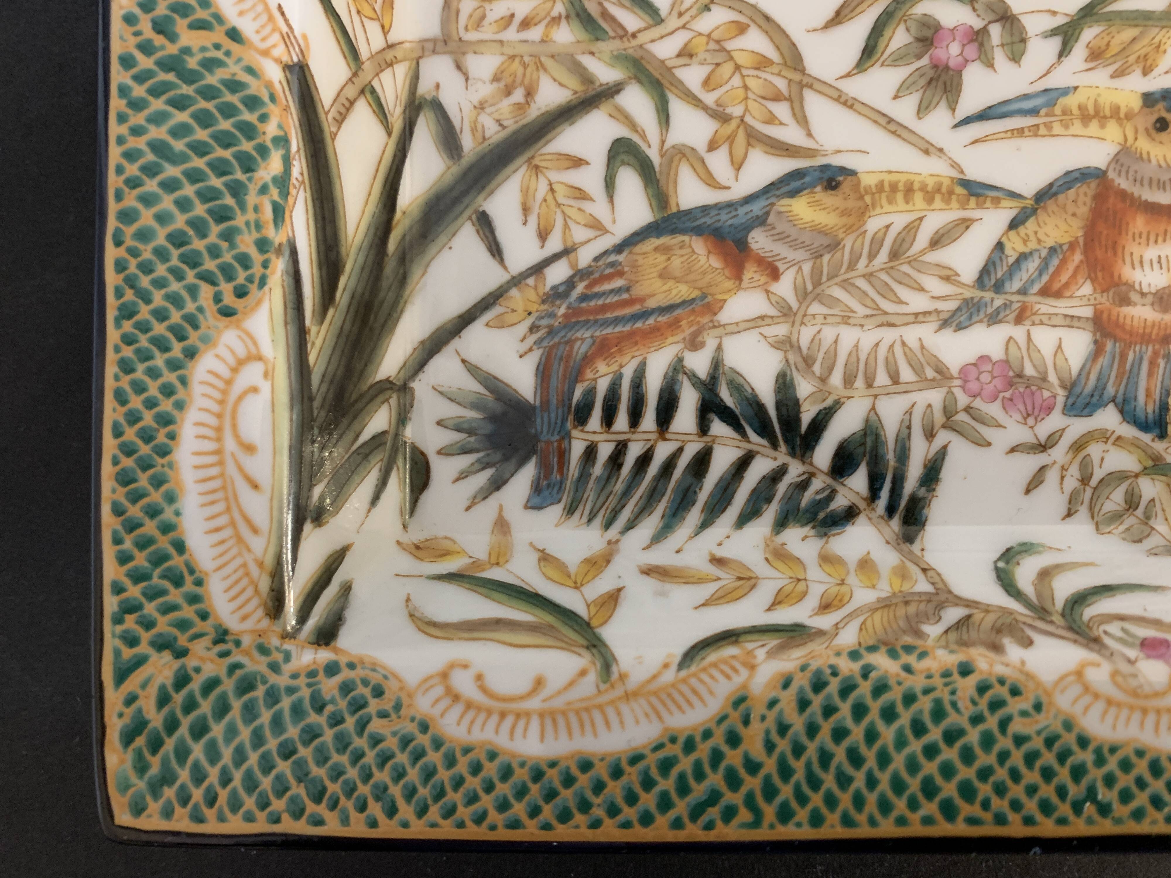 Empty hand-painted porcelain pocket Fabienne Jouvin