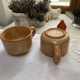 Beige stoneware mug