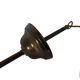 Vintage pendant lamp – billiard lamp – opaline glass – brass – 1960s
