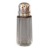 Sucrier ancien cristal de Bohême et métal argenté H15cm