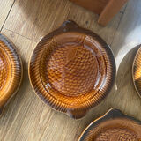 Series of 9 vintage Sarreguemines fish plates