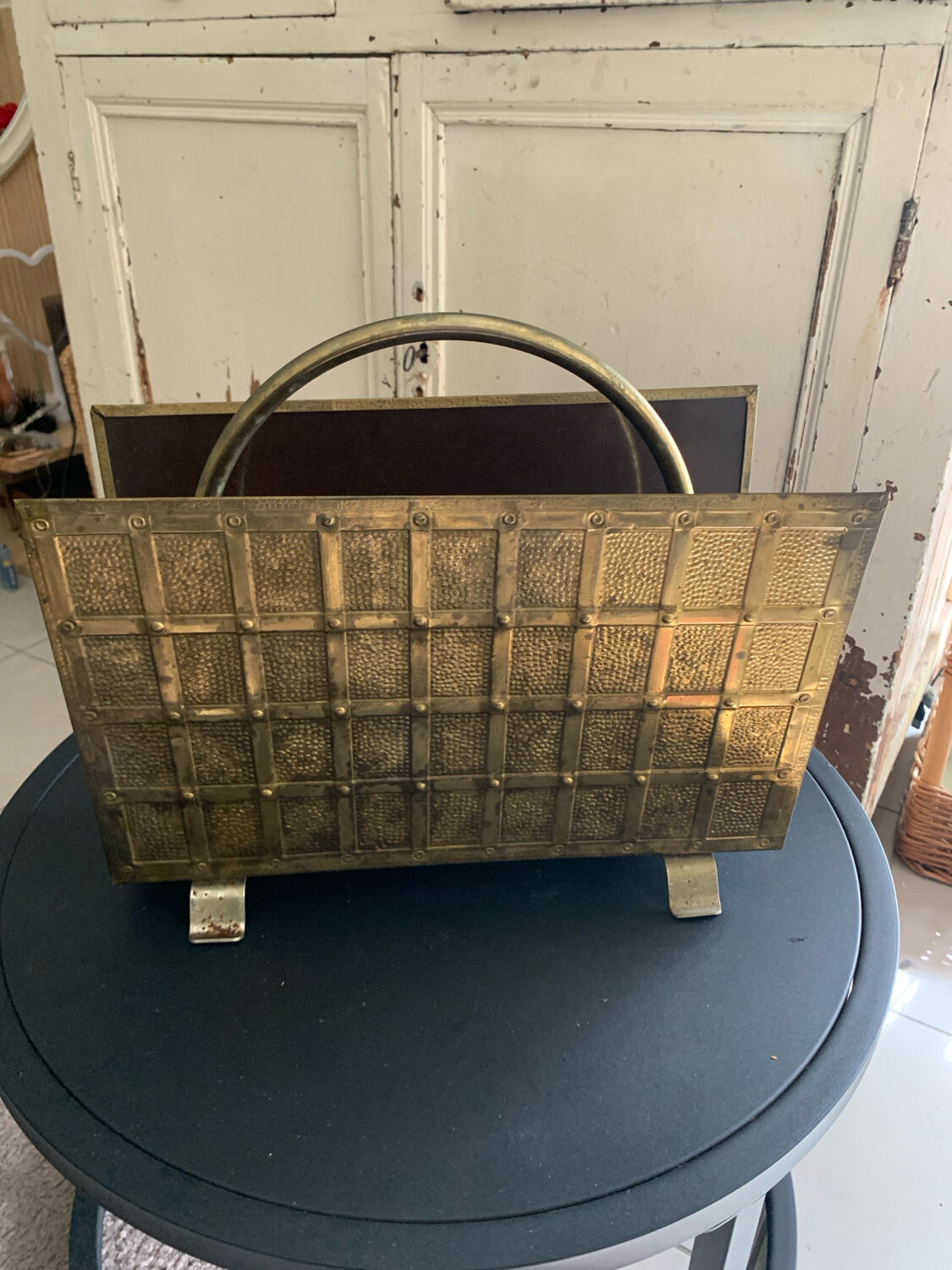 Brass magazine rack