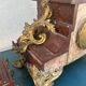 Garniture de cheminée Napoléon III marbre & régule signé Auguste. Moreau