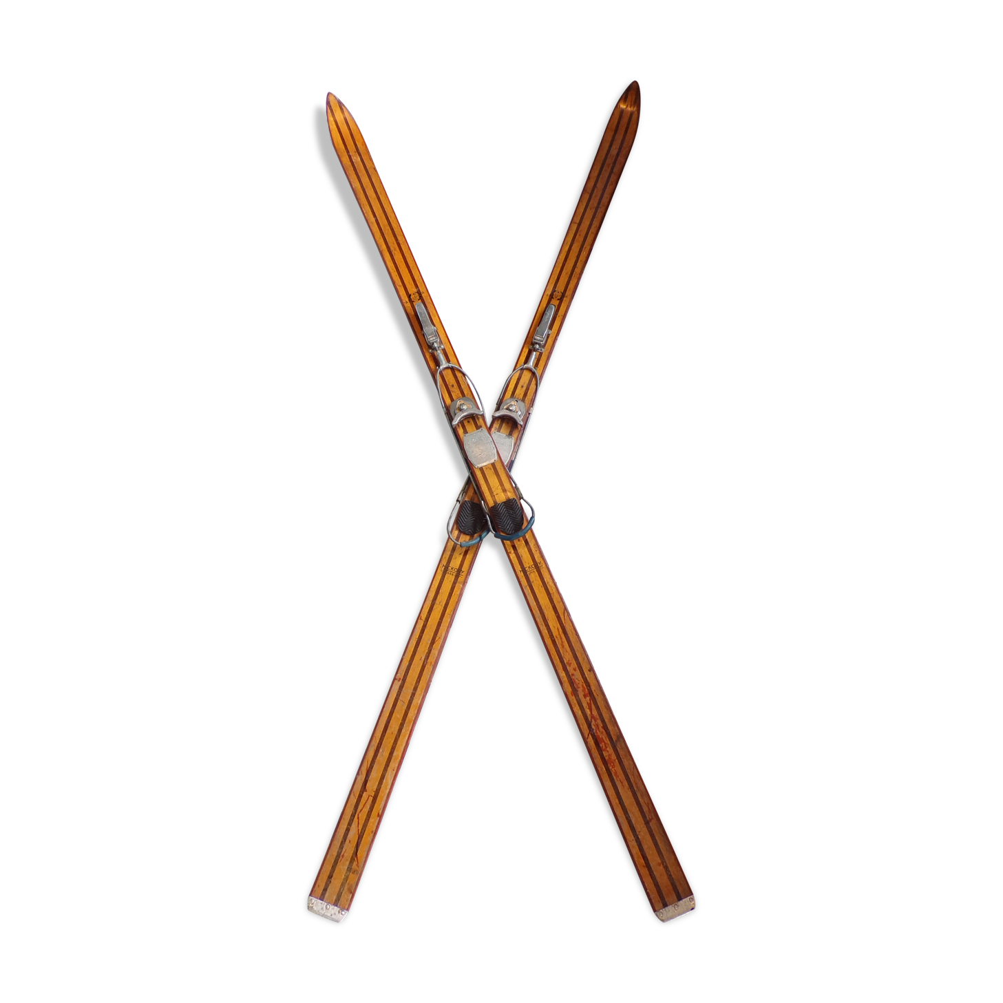 Paire de skis vintage L=210 cm