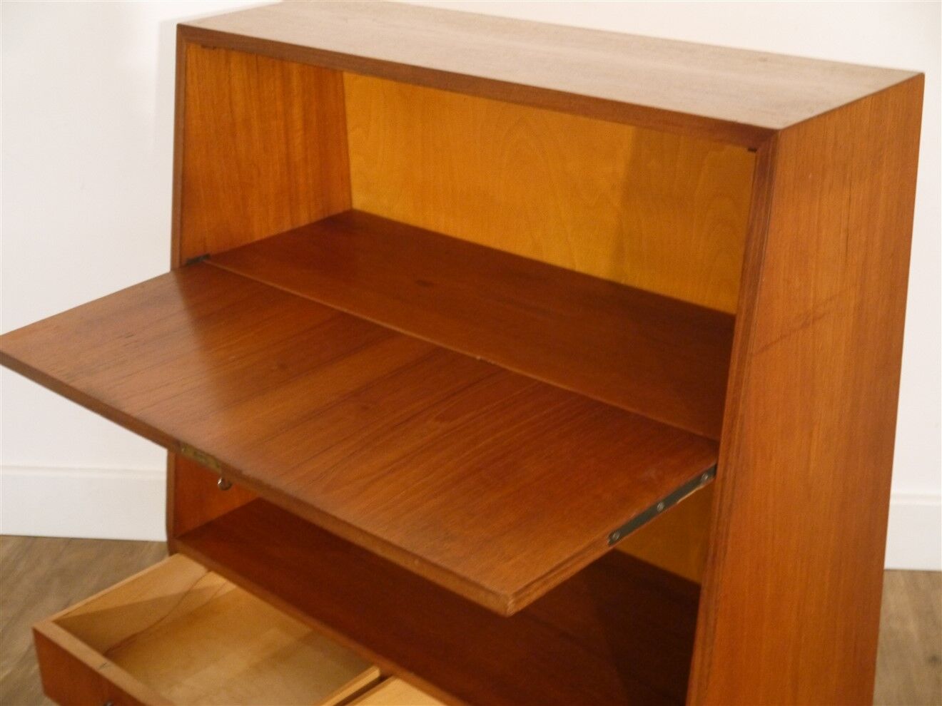 Meuble bibliotheque vintage scandinave en teck 1960