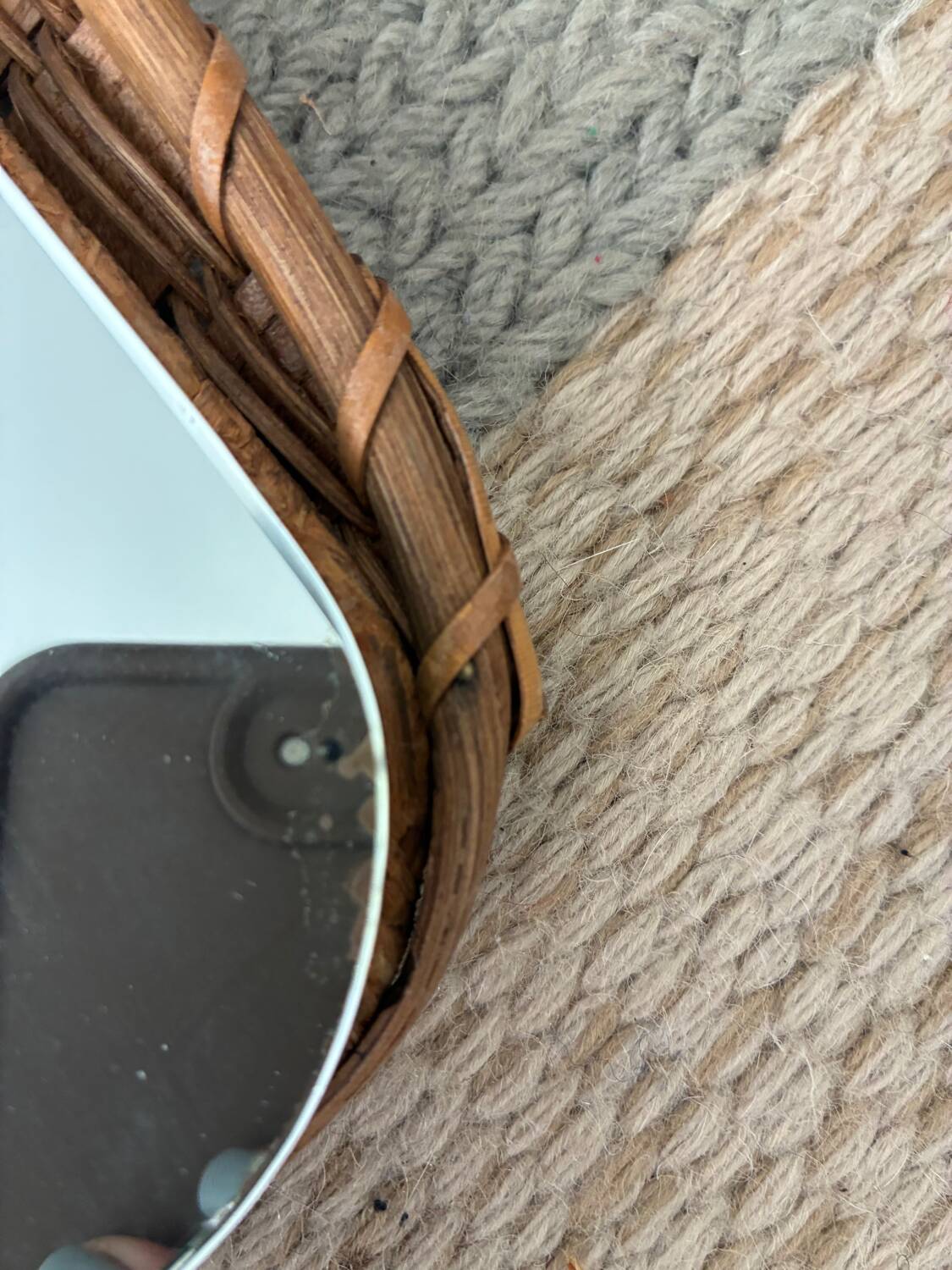 Vintage rattan mirror