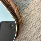 Vintage rattan mirror