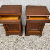 Pair of Louis Philippe style bedside tables