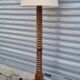 French floor lamp in carved oak 1950