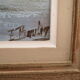 Marine painting on the treport, in its frame