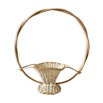 Vintage rattan basket