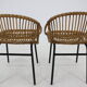 Paire de fauteuils en rotin et en fer par Alan Fuchs, Tchécoslovaquie, années 70