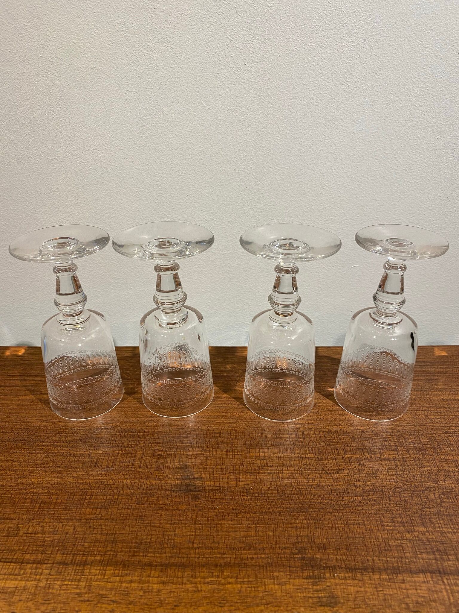 Set of 4 bistro glasses early XX century