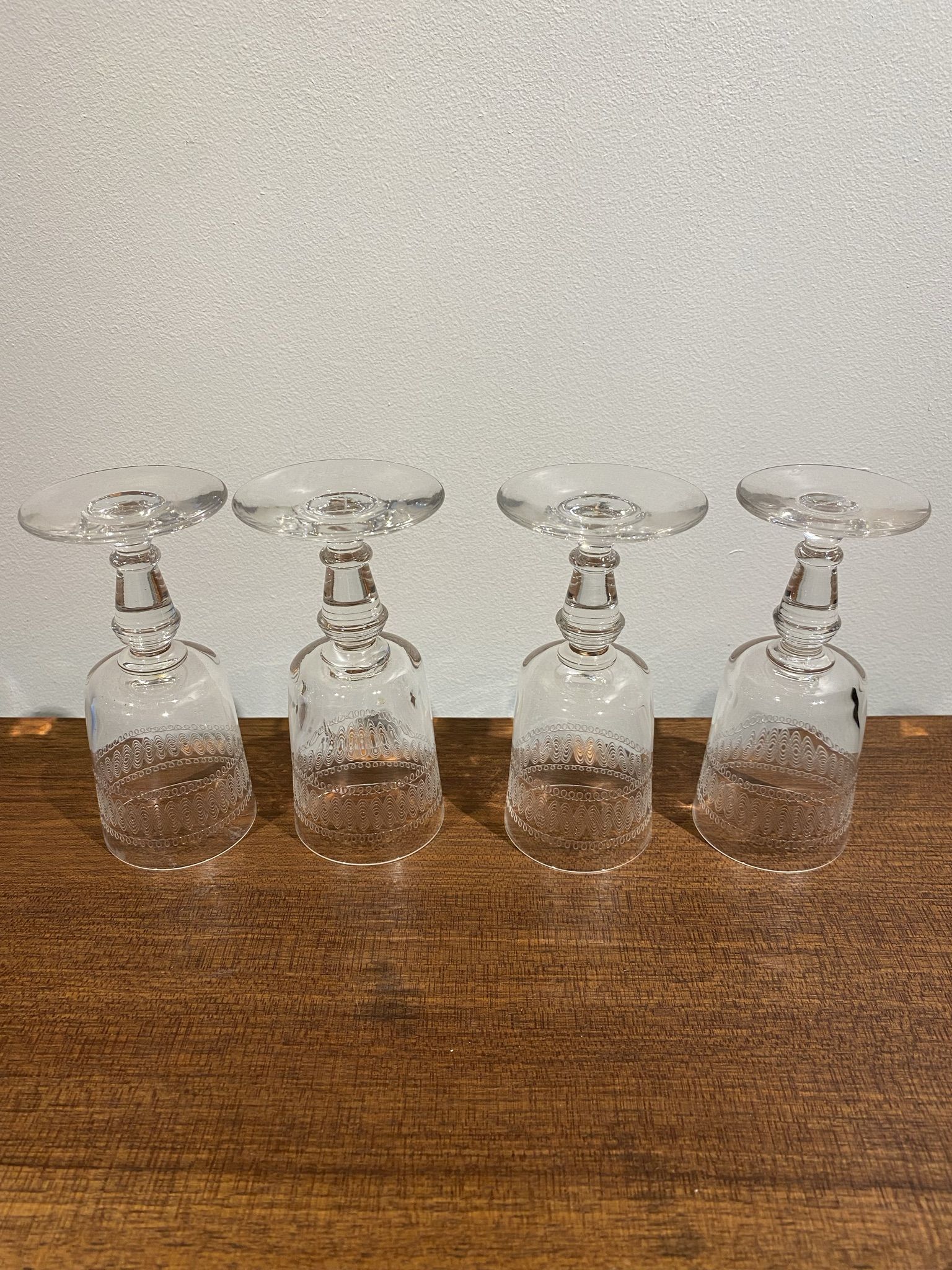 Lot de 4 verres bistrot début XX siècle