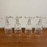 Set of 4 bistro glasses early XX century