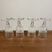 Lot de 4 verres bistrot début XX siècle