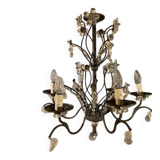 Ivory white iron chandelier