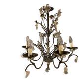 Lustre en fer blanc d'ivoire