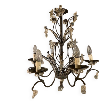 Ivory white iron chandelier