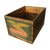 Old wooden crate Calvet (wines from bordeaux)