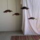 Average suspension flat wavy leaf in teak flower stripes D:40