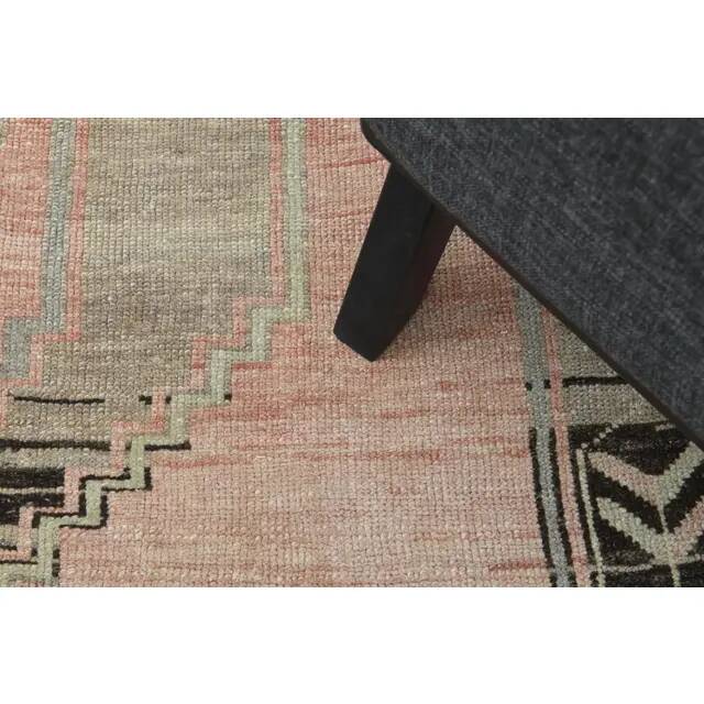 1970s Turkish Oushak Handmade Wool Cotton Orange Runner Rug 116x322