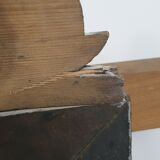 Old bevel mirror with metal parcloses pushed back Louis XIV style