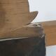 Old bevel mirror with metal parcloses pushed back Louis XIV style
