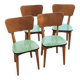 Set of 4 formica and wood chairs