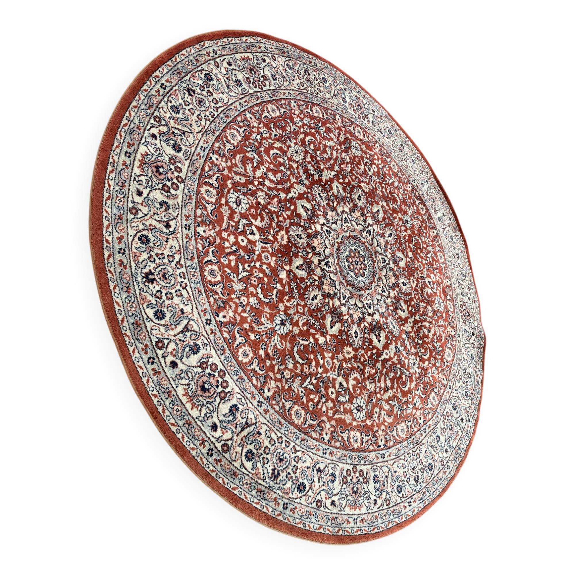 Large round vintage "Concerto" rug by Louis de Poortere – Persian style