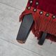 Chaise longue danoise des années 1970, état d'origine, tissu velours rouge cerise.