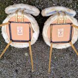 Pair of Pelfran 1970s furry chairs