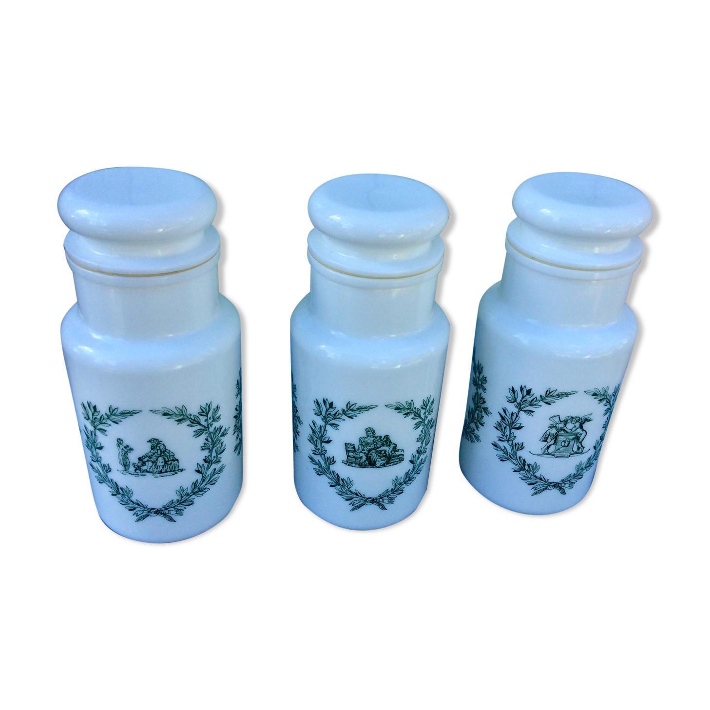 Lot of 3 pots of apothecary